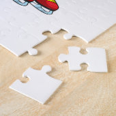 Puzzle Perroquet au patinage sur glace avec patins sur gl (Côté)