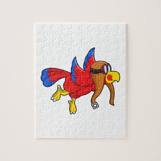 Puzzle Perroquet au vol en tant que pilote (Vertical)