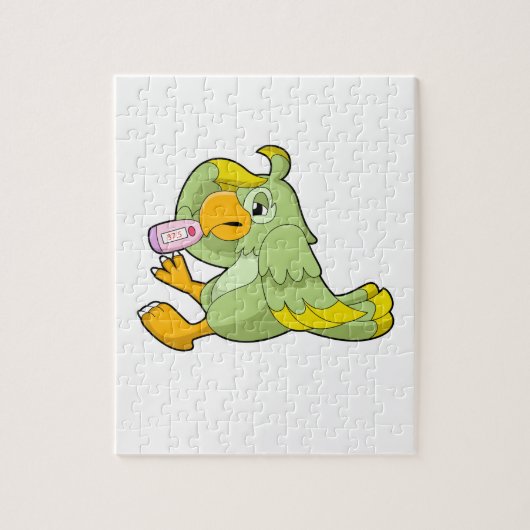 Puzzle Perroquet avec thermomètre clinique (Vertical)