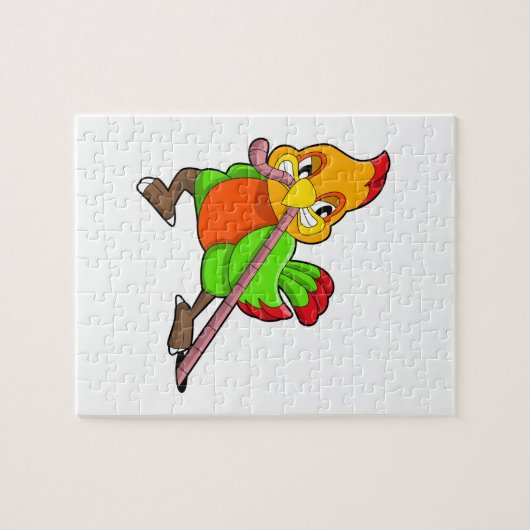 Puzzle Perroquet avec ver (Horizontal)