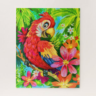 Puzzle perroquet coloré