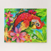 Puzzle perroquet coloré (Horizontal)