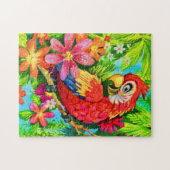 Puzzle perroquet coloré (Horizontal)