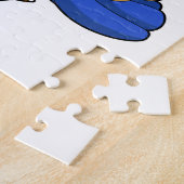 Puzzle Perroquet comme étudiant avec sac à dos (Côté)