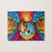 Puzzle Perroquet, dessin animé, coloré (Horizontal)