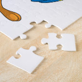 Puzzle Perroquet et noix de coco avec paille à boire (Côté)