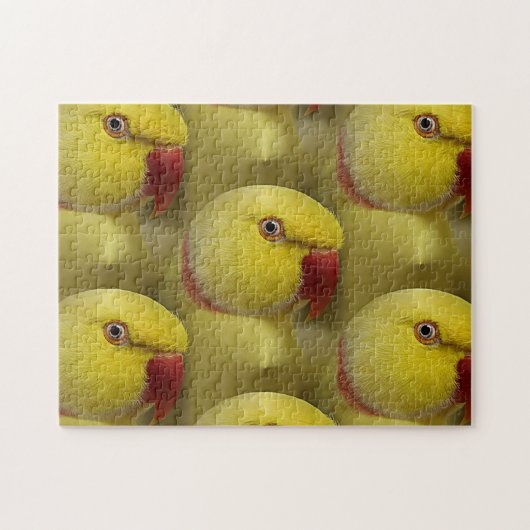 Puzzle Perroquet jaune vif de Lutino Indian Ringneck (Horizontal)