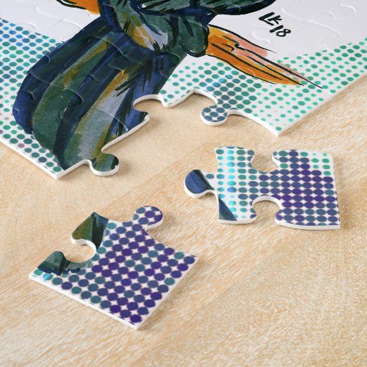 Puzzle Perroquet noir en chef (Côté)