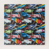 Puzzle Perroquet : papier peint d'aquarelle tropicale. (Horizontal)