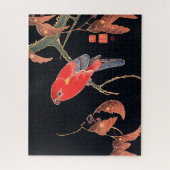 Puzzle Perroquet rouge sur la branche d'un arbre par Ito (Vertical)