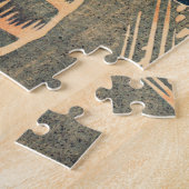 Puzzle Perroquet sur la branche d'un Rose en fleurs Bush (Côté)