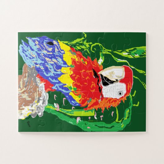 Puzzle : Perroquet tropical (Horizontal)