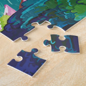 Puzzle Perroquets colorés : Mélange Floral Exotique (Côté)