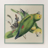 Puzzle Perroquets d'Amazona - oiseaux vintages (Horizontal)