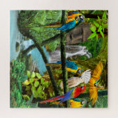 PUZZLE PERROQUETS DE LA JUNGLE CACHÉE (Horizontal)