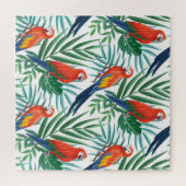 Puzzle Perroquets tropicaux : Palmier luxuriant sans tran (Horizontal)
