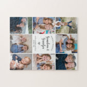 Puzzle Personalised 8 Photo Collage Grandparents Modern (Horizontal)