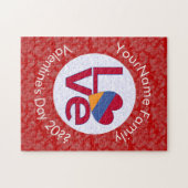 Puzzle Personalized Armenian Red Letters LOVE Flag (Horizontal)