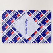 Puzzle Personalized Australia Flag Tiled (Horizontal)