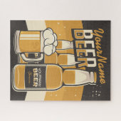Puzzle Personalized Beer Bottle Sudsy Mug Brewing Bar (Horizontal)