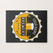 Puzzle Personalized Brewery Beer Bottle Cap Bar  (Horizontal)