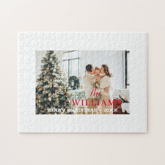 Puzzle Personalized Christmas Family Photo (Horizontal)