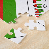 Puzzle Personalized Green Name Bulgaria Flag Tiled (Côté)