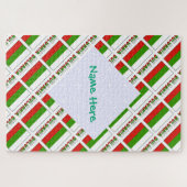 Puzzle Personalized Green Name Bulgaria Flag Tiled (Horizontal)