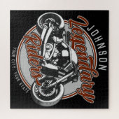 Puzzle Personalized Motorcycle Legendary Rider Biker (Horizontal)