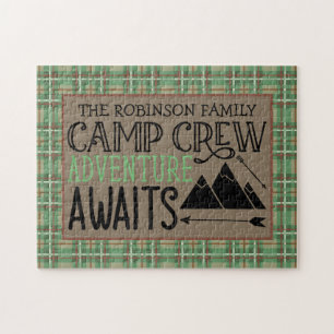 Puzzle Personalized NAME Cabin Camping Adventure