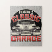 Puzzle PERSONALIZED NAME Classic Car Garage Custom Shop (Vertical)