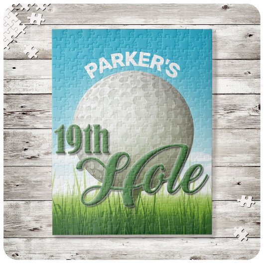 Puzzle PERSONALIZED NAME Golfer Golf Pro Ball 19th Hole