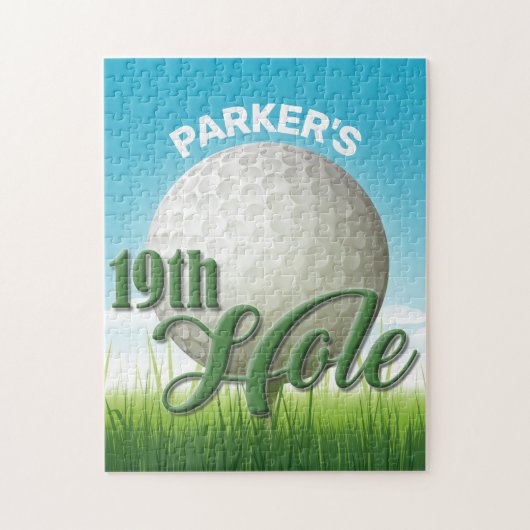 Puzzle PERSONALIZED NAME Golfer Golf Pro Ball 19th Hole (Vertical)