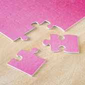 Puzzle Personalized Name Gradient Ombre Pink (Côté)