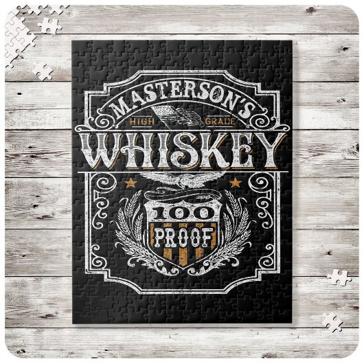 Puzzle Personalized NAME Old West Whiskey Brewery Bar
