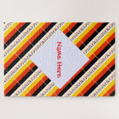 Puzzle Personalized Red Name Germany Flag Tiled (Horizontal)