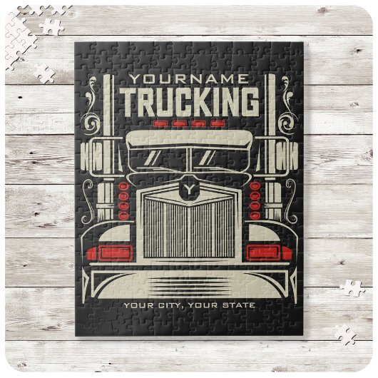 Puzzle Personalized Trucking 18 Wheeler BIG Trucker