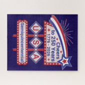 Puzzle Personalized USA 250–Patriotic Retro Marquee (Horizontal)