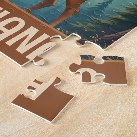 Puzzle Personalized Whimsical Deer in Forest (Côté)