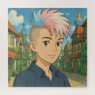 Puzzle Personnage d'anime transgenre avec Mohawk | LGBTQI
