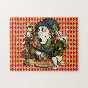 Puzzle Personnages de pays des merveilles vintage