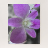 Puzzle personnalisable de fleur d'orchidée (Vertical)