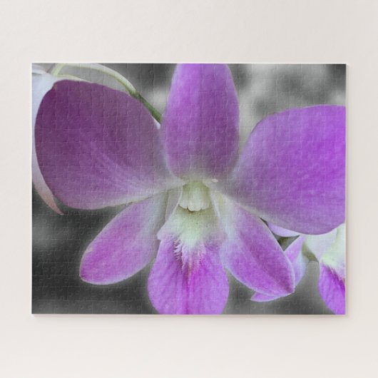 Puzzle personnalisable de fleur d'orchidée (Horizontal)