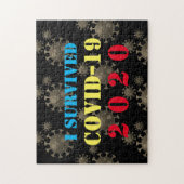 Puzzle Personnalisable J'ai survécu à COVID-19 2020 (Vertical)