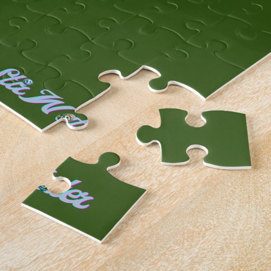 Puzzle personnalisation difficile couleur verte détendu p (Côté)