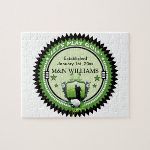 Puzzle Personnalisé ajoutez votre logo nommé de golf de