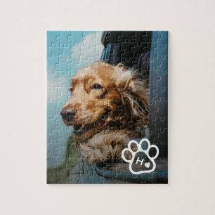 Puzzle personnalisé avec photo de chien Monogramme