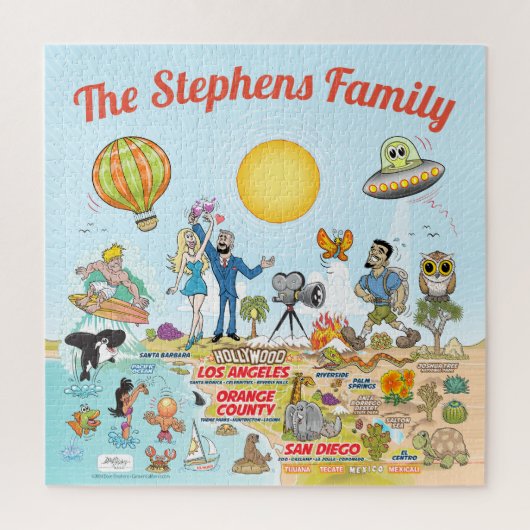 Puzzle Personnalisé Californie du Sud (Vertical)