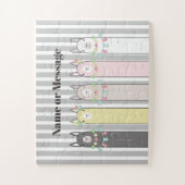 Puzzle Personnalisé Cute Retro Coloré Llamas Enfants (Vertical)