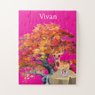 Puzzle personnalisé de cerf nommé
